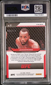 2021 Panini Prizm Ufc 17 Leon Edwards Blue Prizm PSA 10