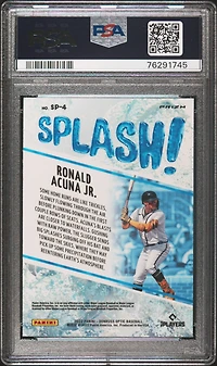 2022 Panini Donruss Optic Splash Sp4 Ronald Acuna Jr. Holo PSA 10