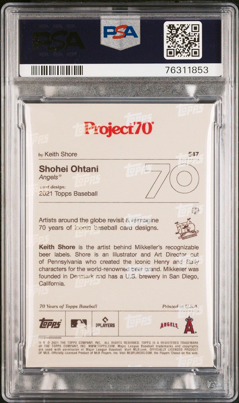 2021 Topps Project70 547 Shohei Ohtani PSA