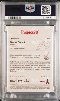 2021 Topps Project70 547 Shohei Ohtani PSA