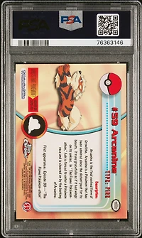 2000 Topps Chrome Pokemon T.v. 59 Arcanine PSA