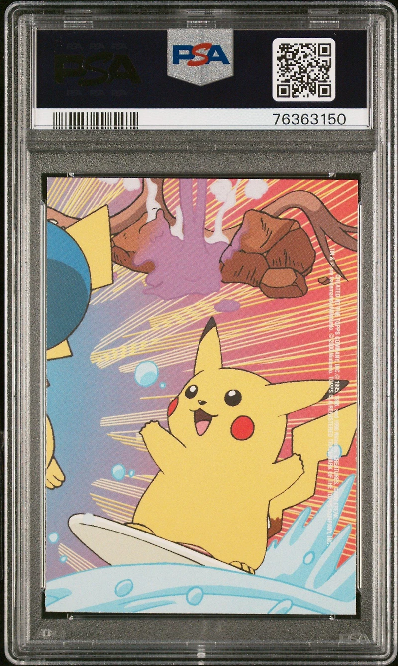2000 Topps Pokemon Tv Animation Series 2 Stick-ons 5 Ditto PSA 9