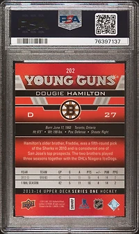 2013 Upper Deck 202 Dougie Hamilton PSA 10