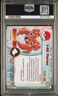 2000 Topps Chrome Pokemon T.v. 46 Paras PSA 10