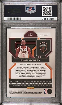 2021 Panini Prizm 325 Evan Mobley Red/white/blue Prizm PSA 9