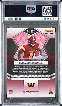 2022 Panini Mosaic 322 Brian Robinson Jr. Tessellation PSA 10