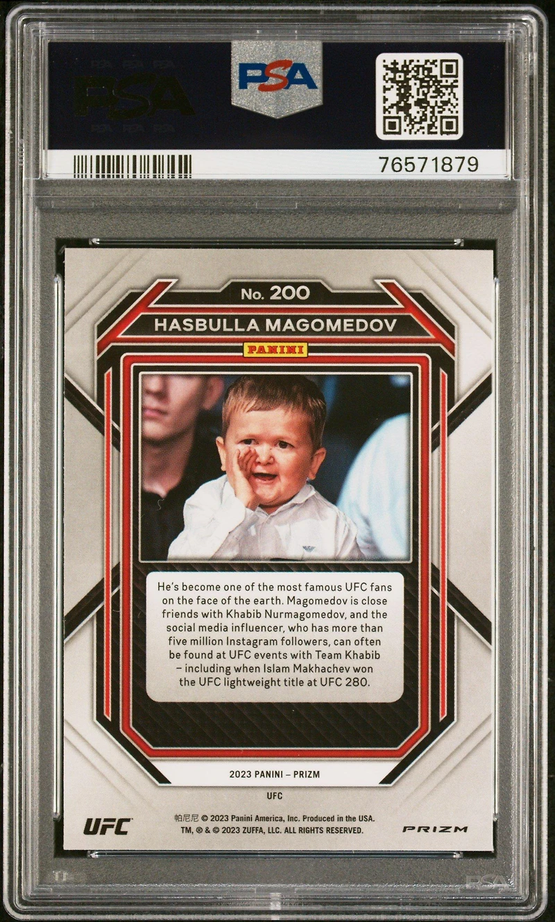 2023 Panini Prizm Ufc 200 Hasbulla Magomedov Ice PSA 9