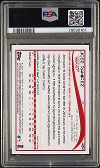 2014 Topps 424 Jose Ramirez Red Hot Foil PSA 9