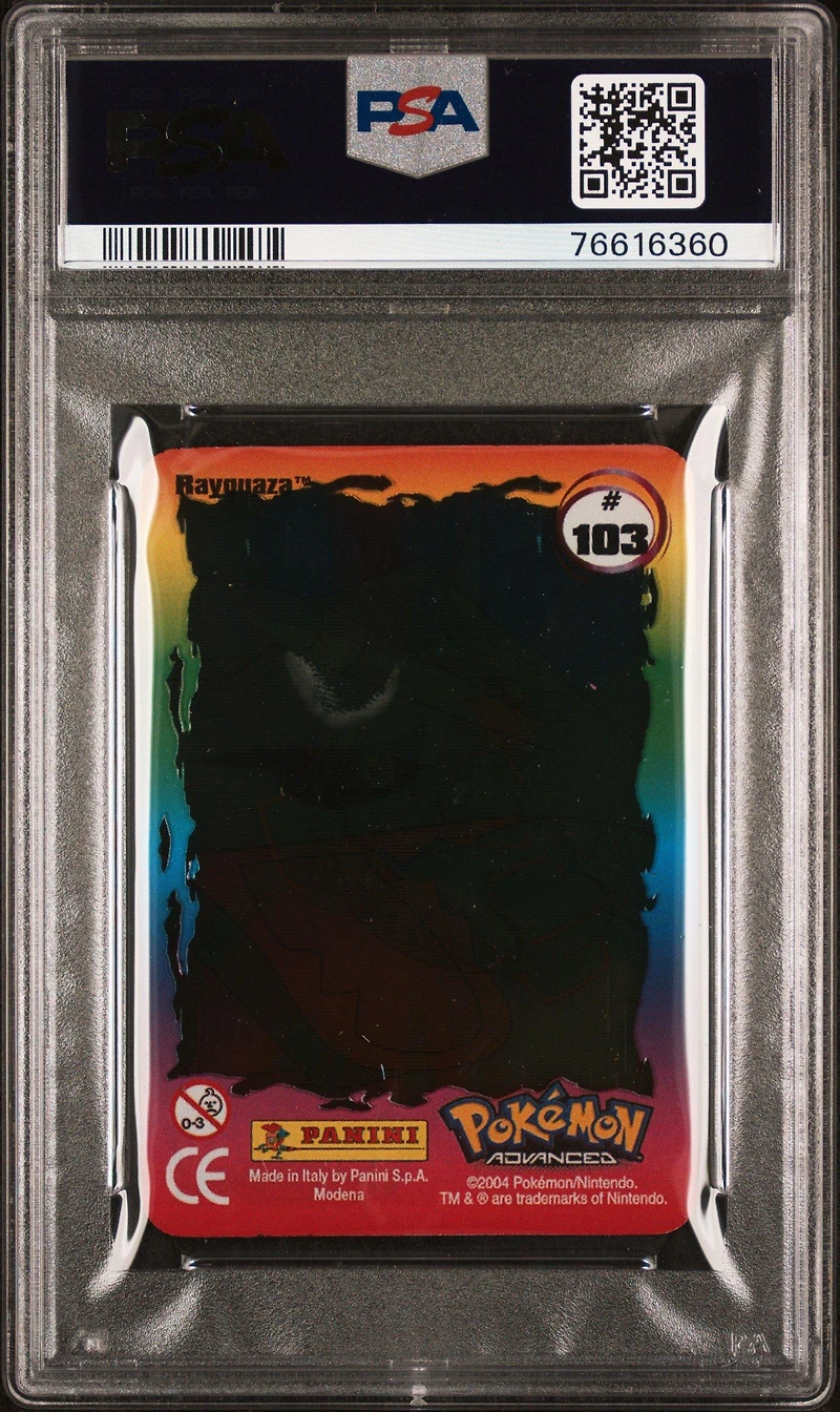 2004 Pokemon Advanced Action Cards 103 Rayquaza PSA 8