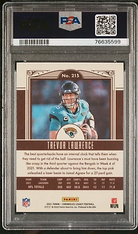 2021 Panini Chronicles Legacy Update Rookies 215 Trevor Lawrence PSA 10
