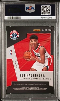2019 Panini Prizm Rookie Signatures Rhm Rui Hachimura PSA 9