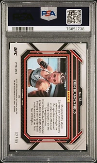 2023 Panini Prizm Ufc 12 Erin Blanchfield Undercard Red PSA 10