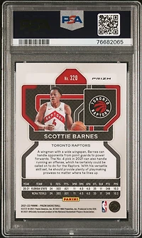 2021 Panini Prizm 320 Scottie Barnes Purple Wave PSA 9