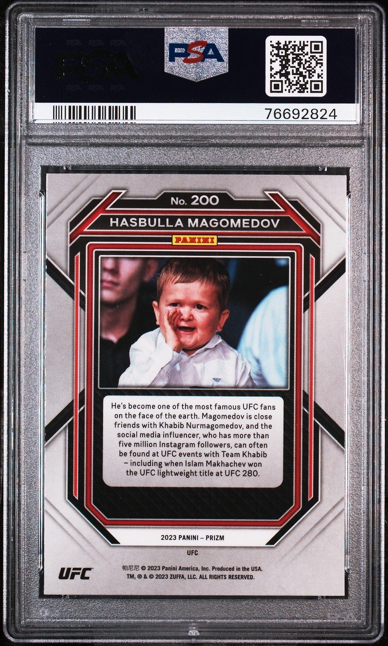 2023 Panini Prizm Ufc 200 Hasbulla Magomedov PSA 9