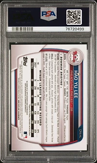 2023 Bowman Chrome Prospect Autographs Cpahl Hao Yu Lee Speckle Refractor PSA 10
