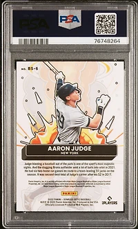 2022 Panini Donruss Optic Bomb Squad Bs6 Aaron Judge PSA 10