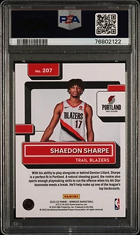 2022 Panini Donruss 207 Shaedon Sharpe PSA 10