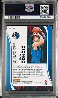 2018 Panini Chronicles 611 Luka Doncic PSA 10