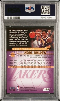 1999 Fleer Focus 62 Kobe Bryant PSA 9