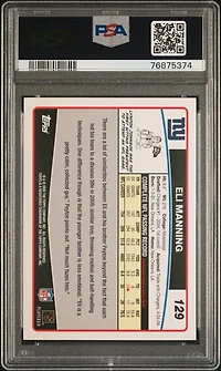 2006 Topps 129 Eli Manning PSA 9