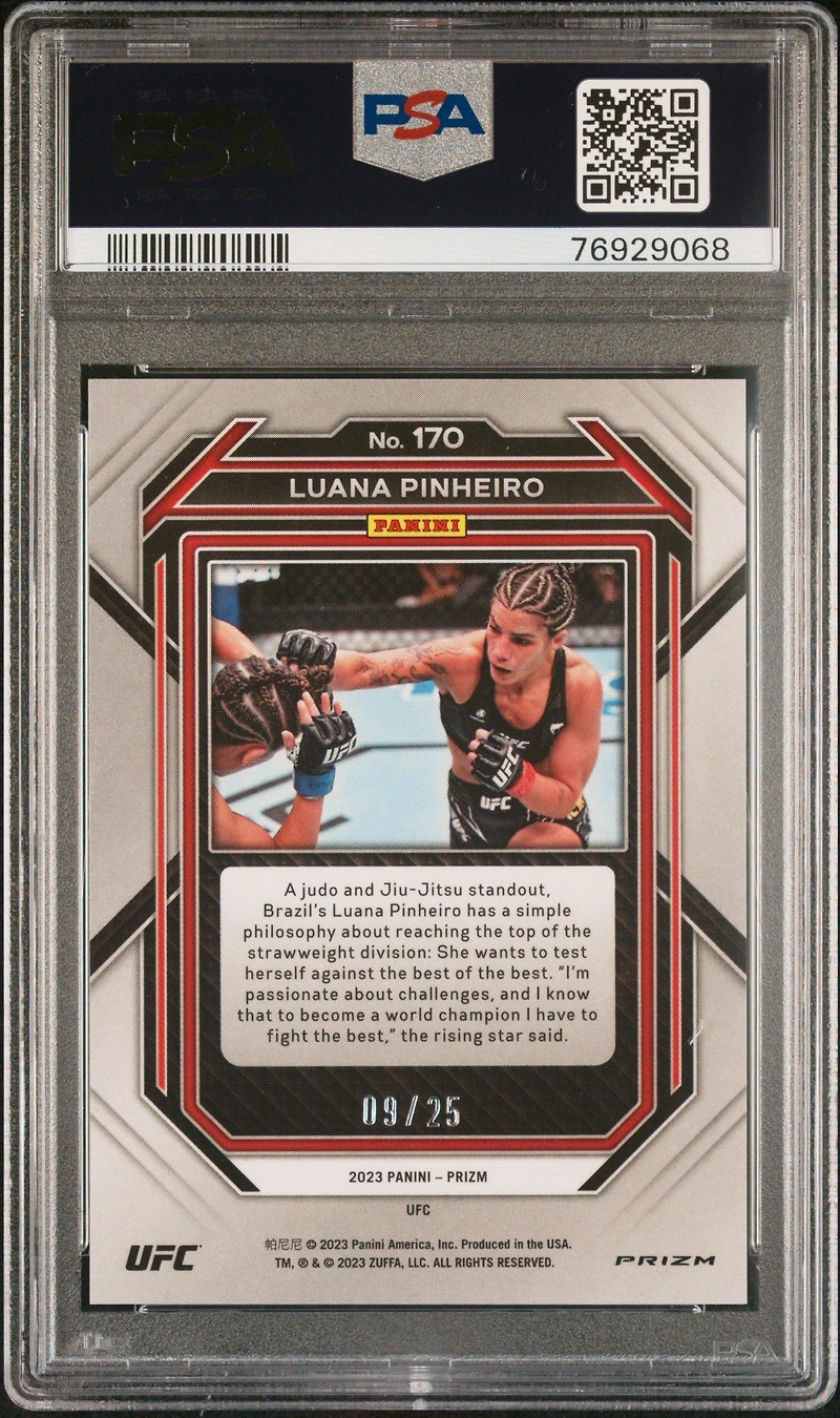 2023 Panini Prizm Ufc 170 Luana Pinheiro Mojo Prizm PSA 10