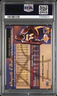 1998 Ultra 93g Shaquille O'neal Gold Medallion PSA 9