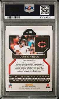 2021 Panini Prizm 334 Justin Fields PSA