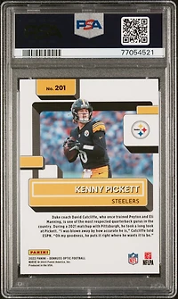 2022 Panini Donruss Optic 201 Kenny Pickett PSA 10