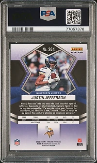 2022 Panini Mosaic 264 Justin Jefferson Red Sparkle PSA 9
