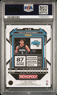 2022 Panini Prizm Monopoly 66 Paolo Banchero PSA