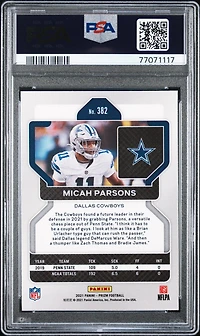 2021 Panini Prizm 382 Micah Parsons PSA 9