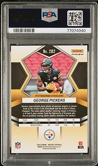 2022 Panini Mosaic 282 George Pickens Gold Sparkle PSA 10