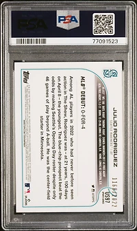 2022 Topps Update Us97 Julio Rodriguez Gold PSA 9