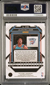 2022 Panini Prizm 246 Jalen Williams PSA 10