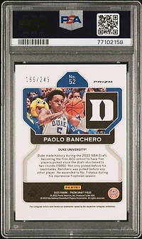 2022-23 Panini Prizm Draft Picks 52 Paolo Banchero PSA 9