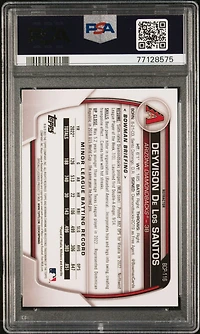 2023 Bowman Chrome Prospects Bcp116 Deyvison De Los Santos Lunar Glow Refractor PSA 10