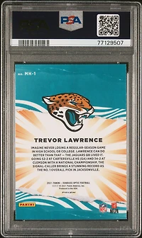 2021 Panini Donruss Optic My House! Mh1 Trevor Lawrence PSA 10