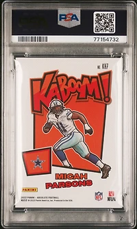 2022 Panini Absolute Kaboom! Horizontal Kh7 Micah Parsons PSA 9