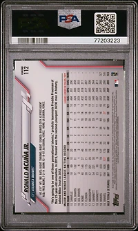 2020 Topps Chrome 112 Ronald Acuna Jr. PSA 9