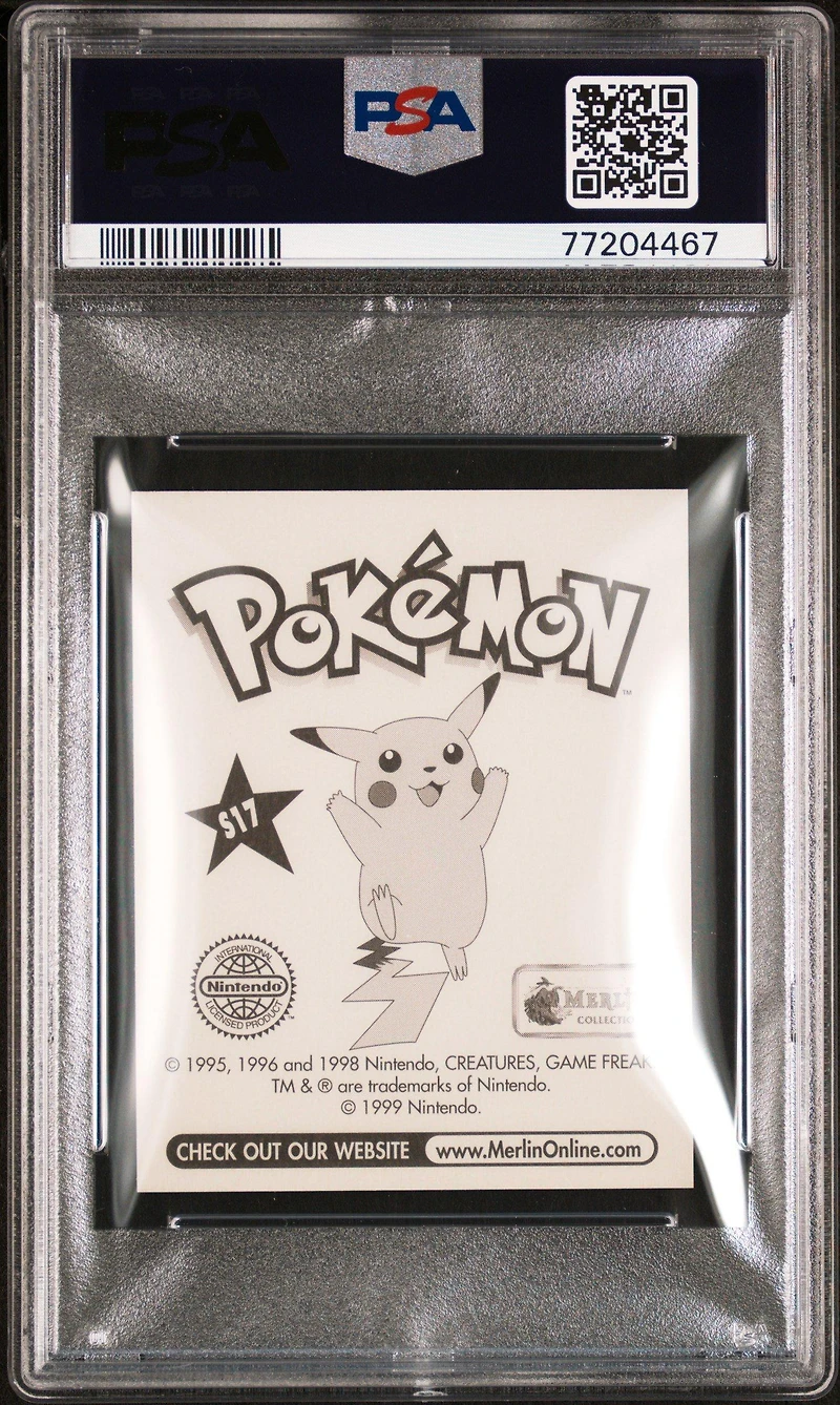 1999 Merlin Pokemon S17 Weezing-prism PSA 8