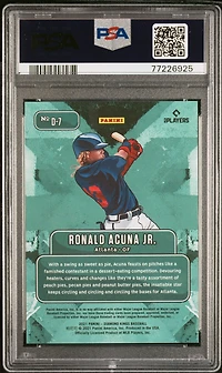2021 Panini Diamond Kings Downtown D7 Ronald Acuna Jr. PSA 9