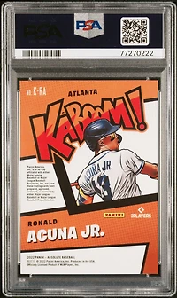 2022 Panini Absolute Kaboom! K-ra Ronald Acuna Jr. PSA 9