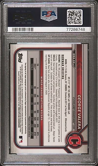 2022 Bowman Mega Box Chrome Autographs Gv George Valera PSA 10