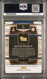 2022 Panini Select Draft Picks 23 Kenny Pickett White Lazer Prizm PSA 9