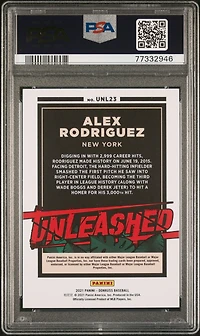 2021 Panini Donruss Unleashed Unl23 Alex Rodriguez Vector PSA 10