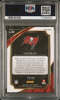 2022 Panini Select 363 Tom Brady PSA 9