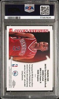 1996 Topps Chrome Youthquake Yq1 Allen Iverson PSA 8
