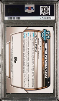 2022 Bowman Chrome University 101 Victor Wembanyama PSA