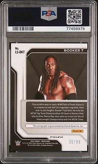 2022 Panini Prizm Wwe Legendary Signatures Ls-bkt Booker T Red Prizm PSA 9