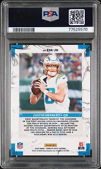 2020 Panini Donruss Optic Elite Series Rookies Jh Justin Herbert PSA 10